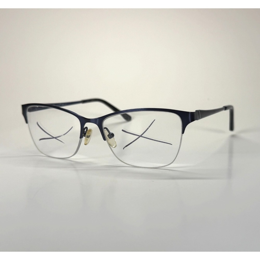 Ernest Hemingway 4680 Eyeglasses Frame Only 52-16-135 Navy Blue Metal Half Rim